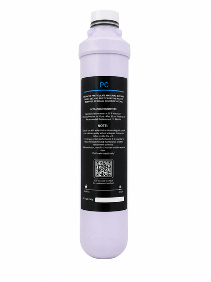 Combined sediment and carbon filter cartridge, PC model
