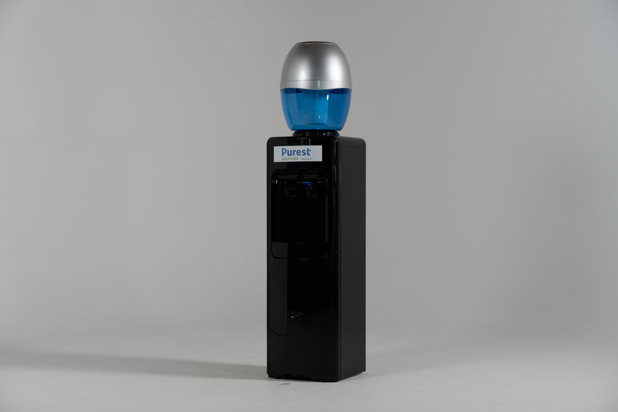 Refillable filtered water cooler black model — cool and cold water dispenser